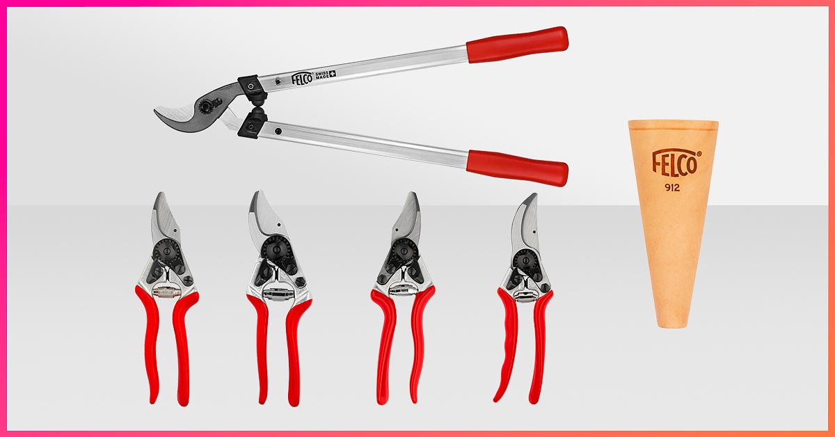 Spear & Jackson Set De 2 Sécateurs + Étui – Sécateur Fleurs 15 Cm Et Ciseaux à Fleurs, Lames Acier Carbone Téflon, Poignées Antidérapantes, Gris/Noir