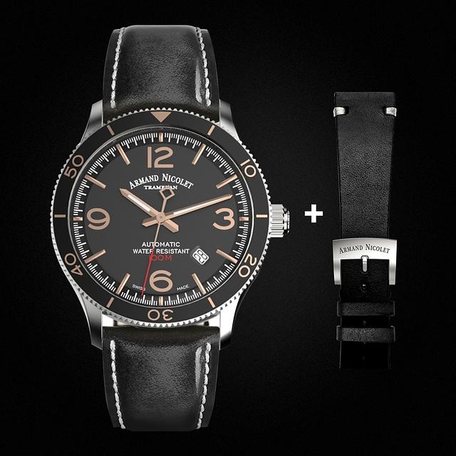 QoQa Armand Nicolet Automatikuhr Modell MA2 Diver