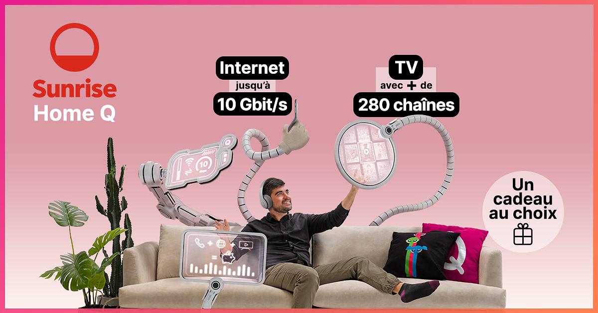 QoQa Sunrise Home Q Abo et TV + avantages uniques
