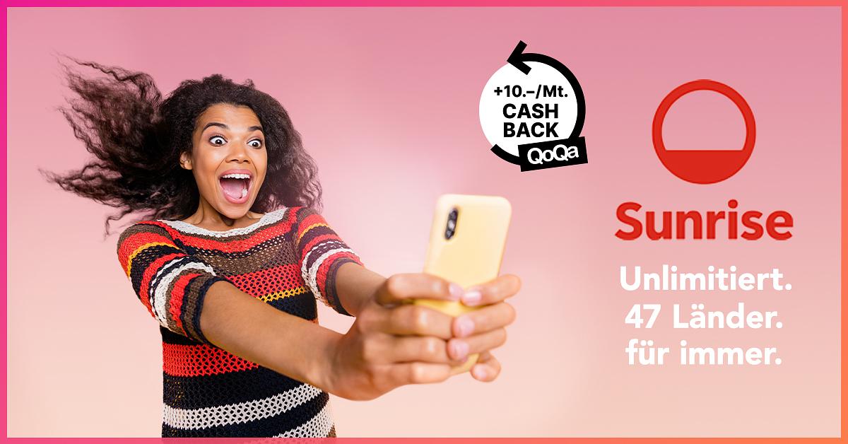 QoQa – Sunrise Unlimitiertes Sunrise Q Mobile Abo 2022 auf Lebenszeit