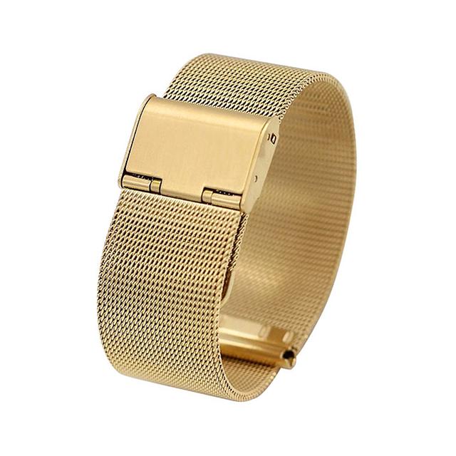 Bracelet De Montre Vintage En Acier Inoxydable 20mm - Ton Argenté - Neuf Sans étiquette