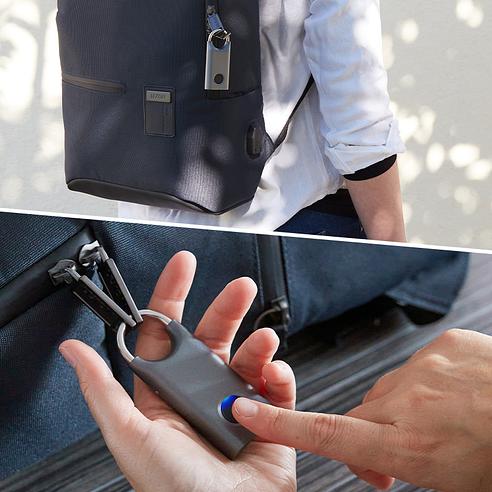 Lexon Nomaday Cadenas à Empreinte Digitale - Biométrique, USB-C, Étanche IP65