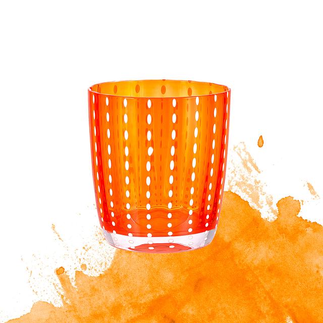 Verres à Eau En Verre Teinté Livellara - Lot De 6 - 450 Ml - Couleur Avio - Design Moderne, Résistants, Pour Cocktails, Jus