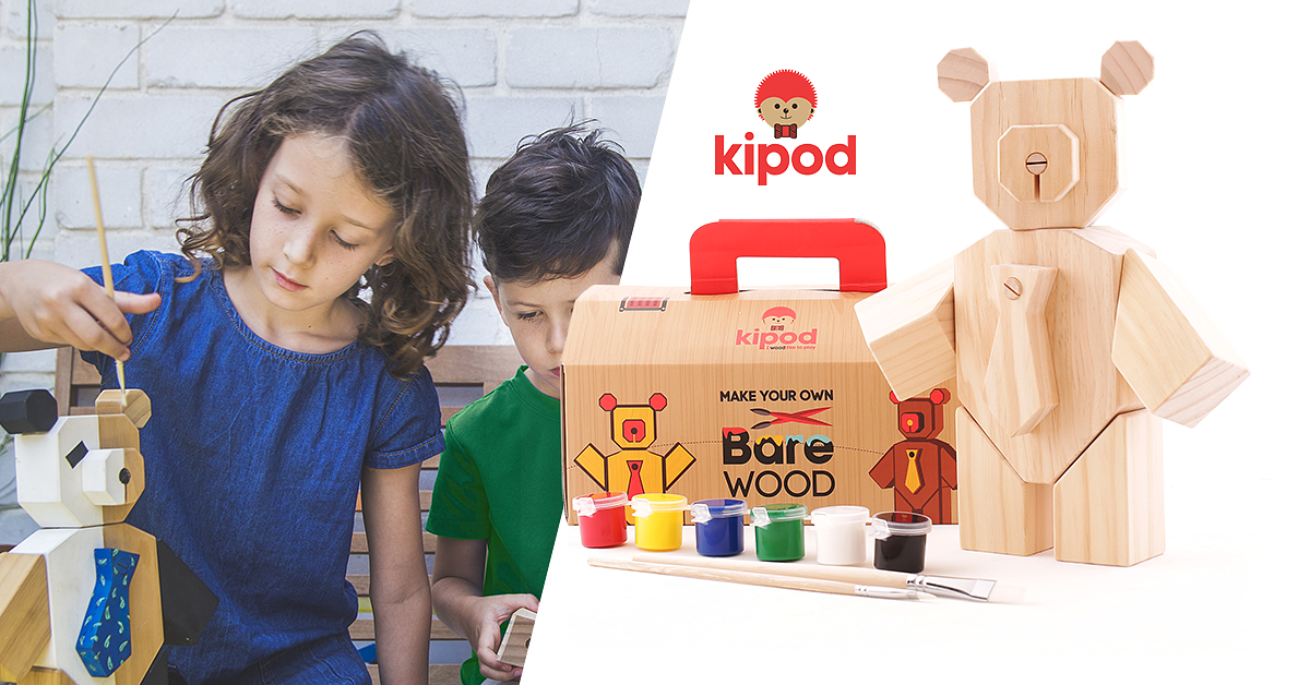 QoQa – kipod Bare Wood Ours en bois à décorer