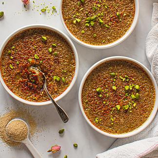 Crème brûlée à la pistache 