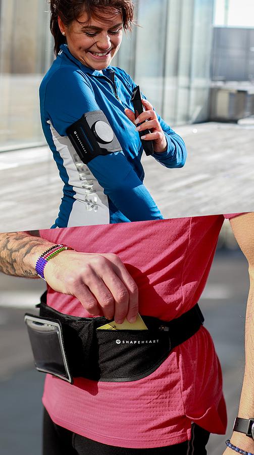 Shapeheart - Ceinture de sport avec pochette magnétique détachable