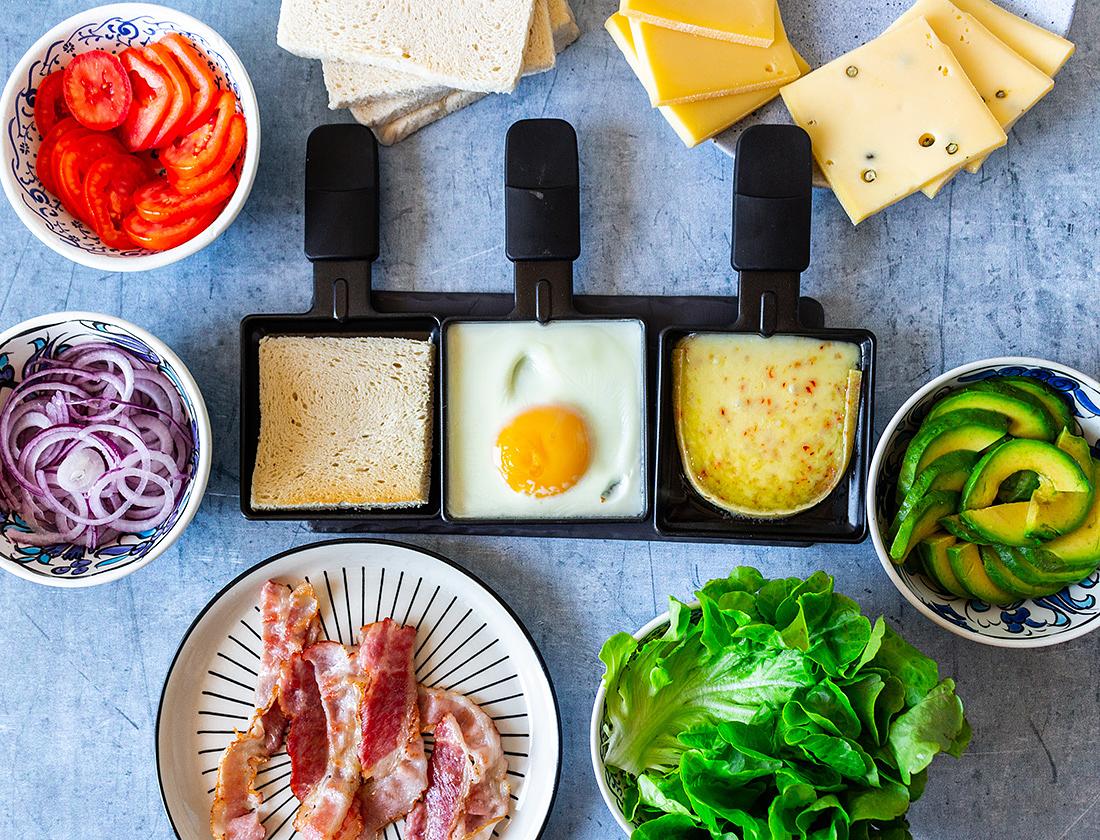 QoQa  KOENIG Raclette-Grill Bamboo 8er