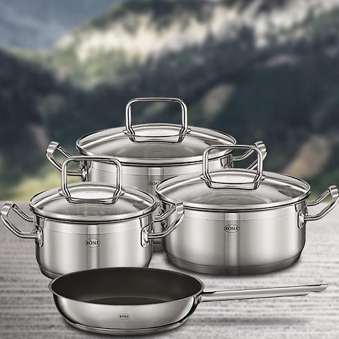 Rösle 18904 Milchtopf 14 Cm I-Motion Pro – Edelstahl 18/10, Antihaftversiegelung, Gekapselter Boden, Ausgießer – Für Alle Herdarten Rösle Milchtopf