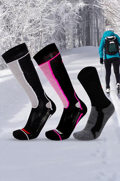 QoQa Rywan Duopack de chaussettes de ski ou ski de fond