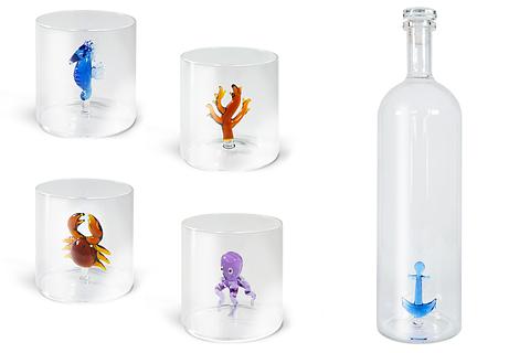 WD Lifestyle Set Aus 4 Weihnachtslöffeln – Mundgeblasenes Glas Mit Festlichem Design