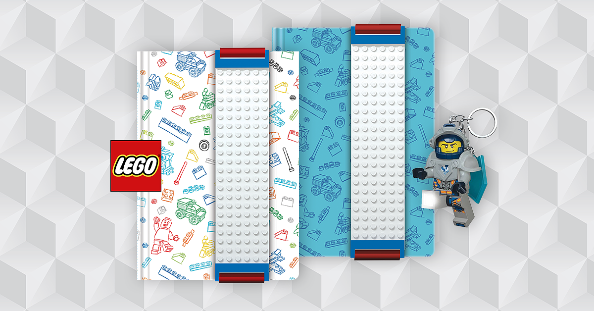 QoQa – LEGO Cahier de notes + lampe de poche