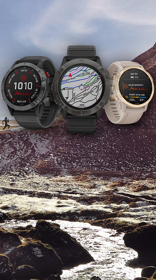 QoQa Garmin Montre GPS multisport f nix 6 Pro Solar