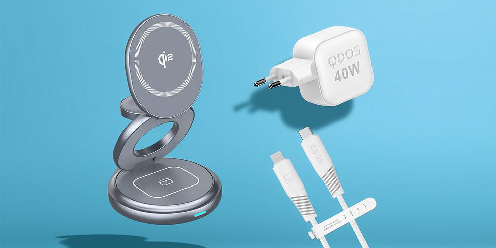 QoQa – QDOS Accessoires de charge – chargeurs, câbles et supports