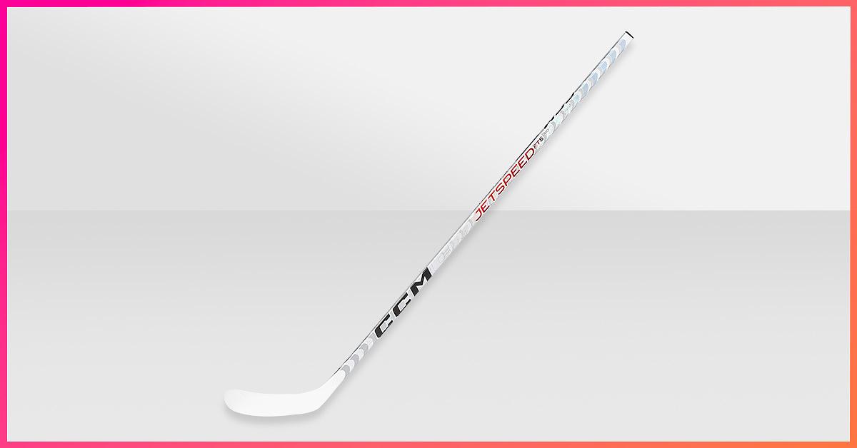 Qsport CCM Canne de hockey sur glace Jetspeed FT5 Pro White edition