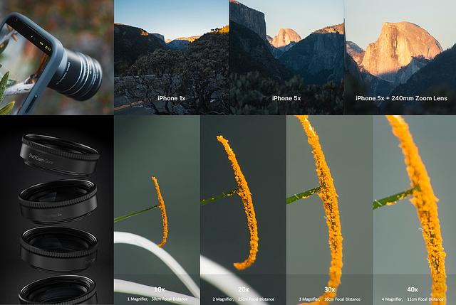Lot Photo ShiftCam ProGrip + Téléobjectif 60 Mm + Grand-angle 16 Mm – Kit Pour Smartphone
