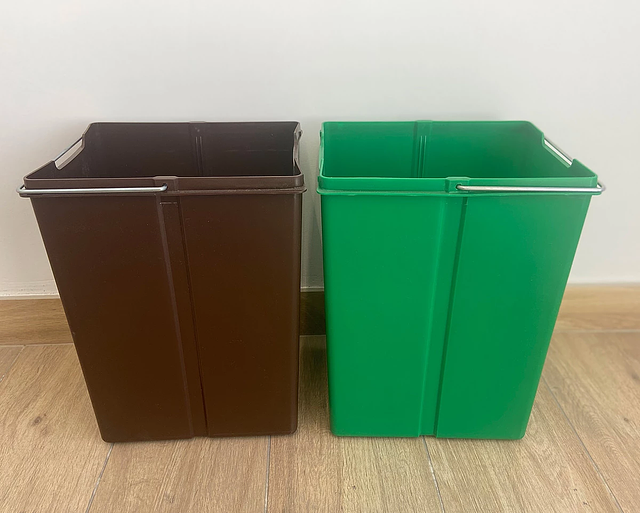 Poubelle Cuisine Ergonomique, Fonctionnelle Et élégante, 2 X 20 Litres, Ecobox Noa 180_747