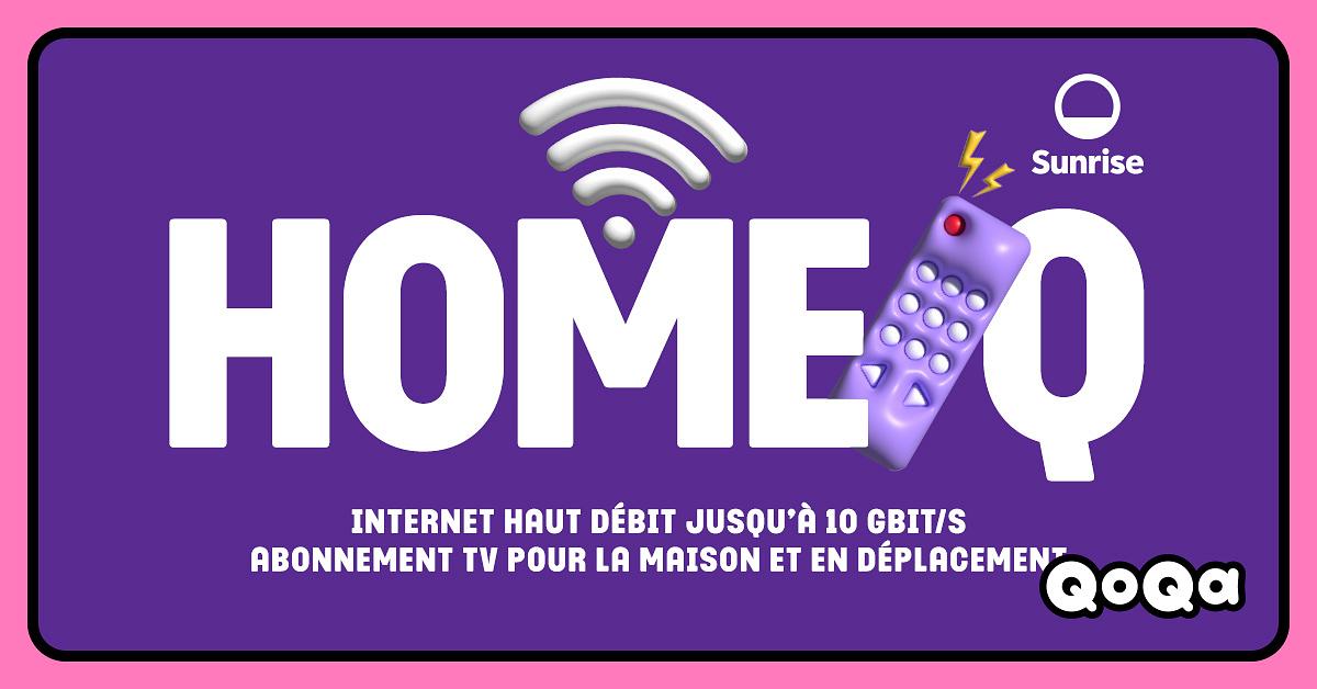 QoQa – Sunrise Home Q – Abo Internet et TV + avantages uniques
