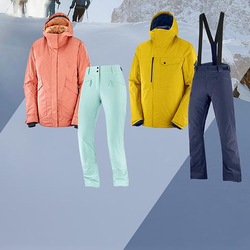 QoQa Salomon Veste de ski Powderstash Snow Rebel ou pantalon de ski Stance Edge