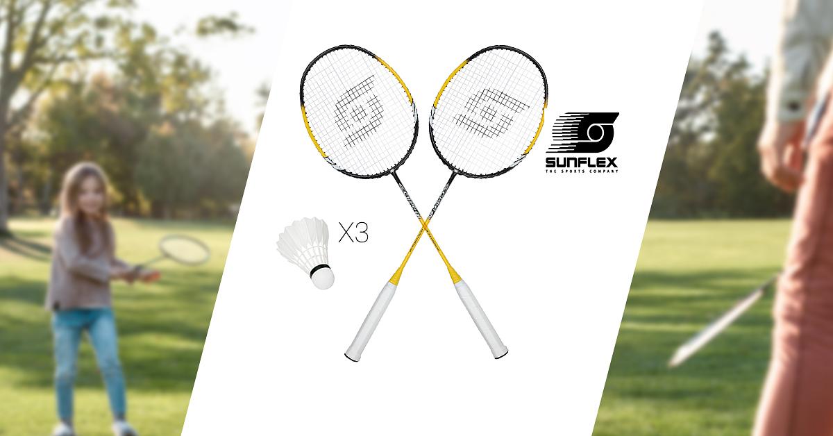 QoQa – Sunflex midi Raquette de Badminton Attack 600