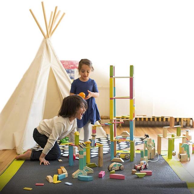 Jeu De Construction Tegu - Blocs De Bois Magnétiques - Boîte De Voyage Colibri - Version Anglaise, Bois Durable, éducatif