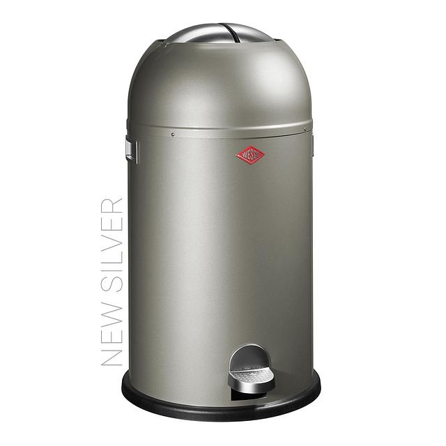 Poubelle Spaceboy Wesco 35 Litres - Collecteur De Déchets Push En Acier - Couleur Amande