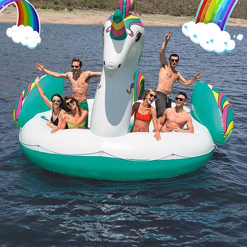Bouée Géante Licorne Bouee Gonflable Licorne, Jouets de Piscine avec