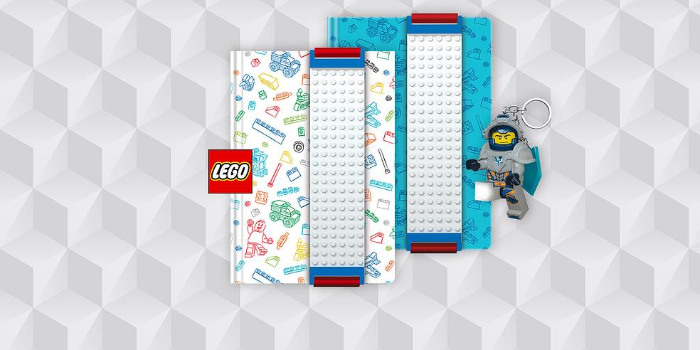 QoQa – LEGO Cahier de notes + lampe de poche